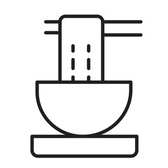 Food Noodle Soup Line Icon