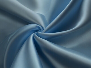 Obraz premium Sublime Serenity Capture the serene beauty of blue silk fabric as it catches the light, casting soft shadows and gentle highligh