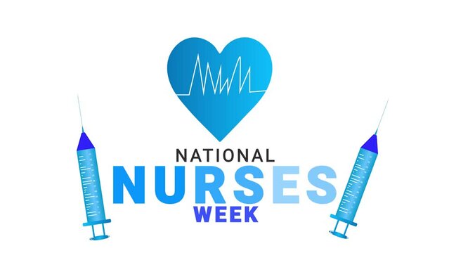 National Nurses Week. injection and love motion.