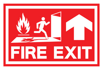 Fire Exit Symbol Sign, Vector Illustration, Isolate On White Background Label. EPS10