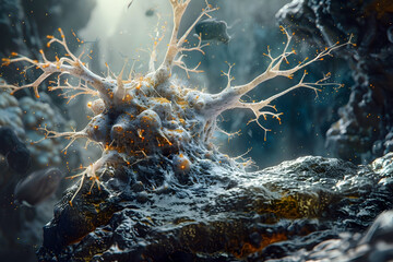 Visionary Innovation:Boldly Embracing New Paradigms in a Captivating Cinematic 3D Render - obrazy, fototapety, plakaty