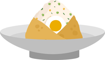  Japanese food onigiri rice ball. Onigiri japanese rice ball  with nory seaweed various taste. Asian rice food. Japanese fast food.