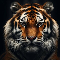 Naklejka premium tiger on black