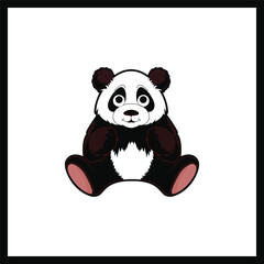 Character Teddy Bear Logo Design Vector Illustration Template 