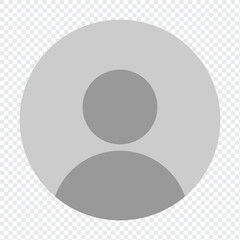 Vector flat illustration in grayscale. Avatar, user profile, person icon, gender neutral silhouette, profile picture.