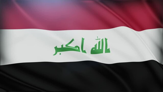 Waving Iraq flag background