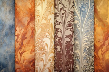 Ancient Marbled Paper Gradients: A Tribute to Old-World Charm.