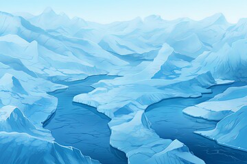 Arctic Glacier Ice Gradients: Captivating Ice Floe Textures