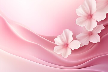Blossom Pink Spring Gradients: Gentle Floral Wave