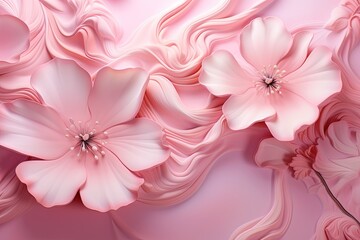 Blossom Pink Spring Gradients: A Gentle Floral Wave