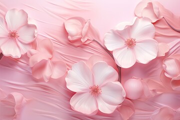 Obraz na płótnie Canvas Blossom Pink Spring Gradients: Glowing Petal Tones Majesty