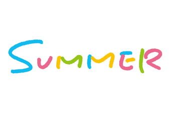 手書き文字素材。Summerの文字。