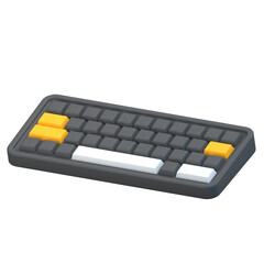 keyboard 3D Illustration Icon Pack Element
