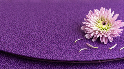 紫色の背景に紫の菊の花　和風背景