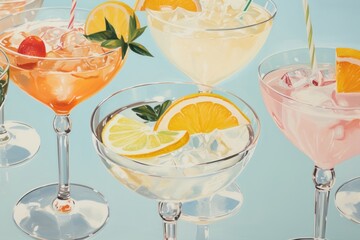 Cocktails martini summer drink