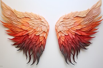 Fiery Phoenix Wing Gradients: Ember Wing Color Wave Delight