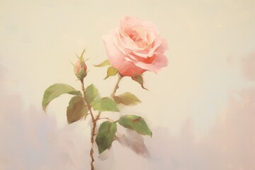 Rose flower painting blossom plant