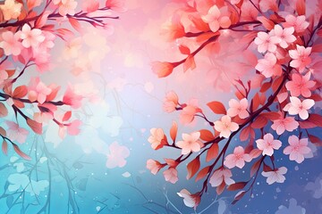 Obraz na płótnie Canvas Radiant Blossom Gradients: Fresh Spring Blossom Colors