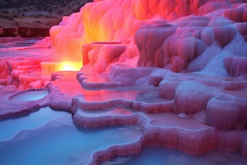Glowing Hot Spring Gradients: Vibrant Hot Spring Color Blend