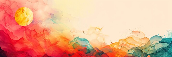 World Art Day background with copy space area on side for text. Abstract, colour, and art background. Colorful background, design, banner, poster. 4.	International Colour Day. Abstract background