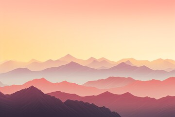 High Alpine Sunrise Gradients: Elevated Warm Tones Over Horizon