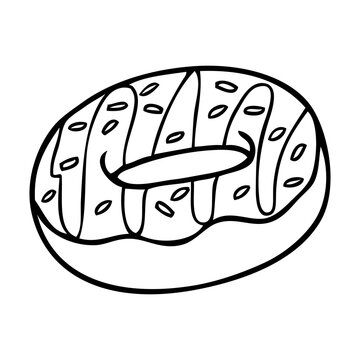 recommend clip art: donut line vector illustration