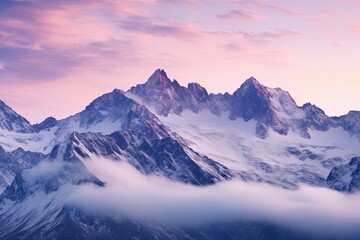 High Alpine Sunrise Gradients: Serene Morning Colors in Mountain Bliss