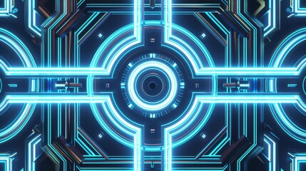 Sci-Fi Tron style Patterns Backdrop Background Wallpaper