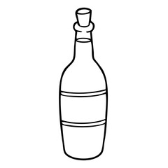bottle line vector illustration