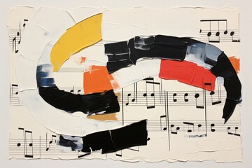 Art painting collage music