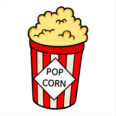 popcorn vector illustration