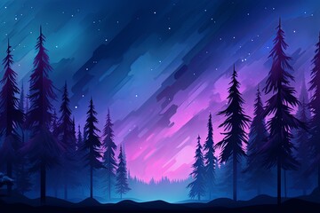 Fototapeta premium Northern Lights Aurora Gradients: Radiant Beauty of the Aurora Borealis