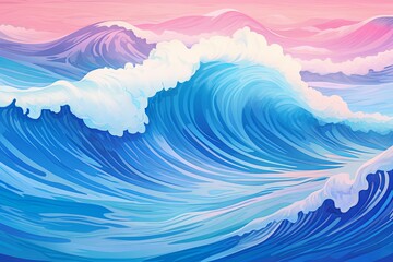 Oceanic Tidal Wave Gradients: Serene Sea Colorscape