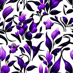 Seamless Patterns colorful purple lavender.