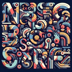 Vibrant Abstract Objects Colorful Alphabet Letters Collection for Creative Projects - obrazy, fototapety, plakaty