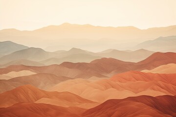 Fototapeta na wymiar Shimmering Desert Mirage Gradients: Barren Beauty Tones Palette
