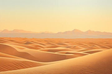 Fototapeta na wymiar Shimmering Desert Mirage Gradients: Luminous Dunes Spectrum Shift