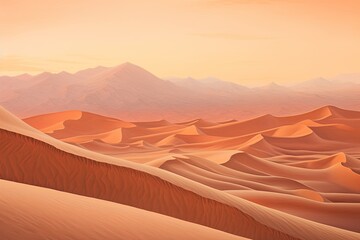 Fototapeta na wymiar Shimmering Desert Mirage Gradients - Sunset Desert Glow
