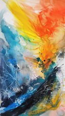 Expressive Watercolor: Abstract Painting Background with Fluidity and Color.
