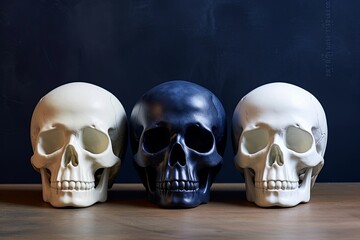 Spooky Halloween Night Gradients: Skull Bone White Delight