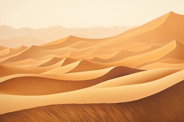 Sublime Sahara Dunes: Sun-Kissed Amber Desert Gradients