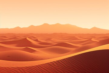 Fototapeta na wymiar Sahara Dunes Gradients: Sun-Kissed Amber Desert Shades