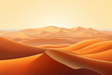 Amber Gradient Art: Sun-Kissed Sahara Dunes Gradients