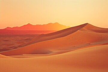 Fototapeta na wymiar Sun-Kissed Sahara Dunes Gradients: Arid Landscape Palette Beauty