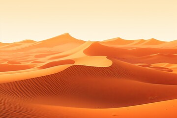 Fototapeta na wymiar Sun-Kissed Sahara Dunes Gradients: Golden Desert Display