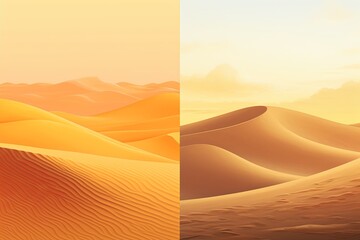 Fototapeta na wymiar Sun-Kissed Sahara Dunes: Golden Sand Spectrum Gradients