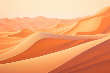 Fototapeta na wymiar Sun-Kissed Sahara Dunes Gradients - Vibrant Infusion of Dune Gradation Ablaze