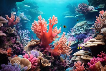 Aquatic Color Flow: Underwater Coral Reef Gradients Brilliance