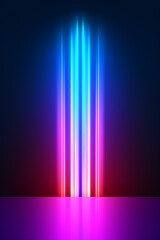3d glow, bright shapes neon color fluid, futuristic design wallpaper holography illumination, dark technology energy digital electric purple pink blue.