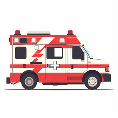 ambulance on white